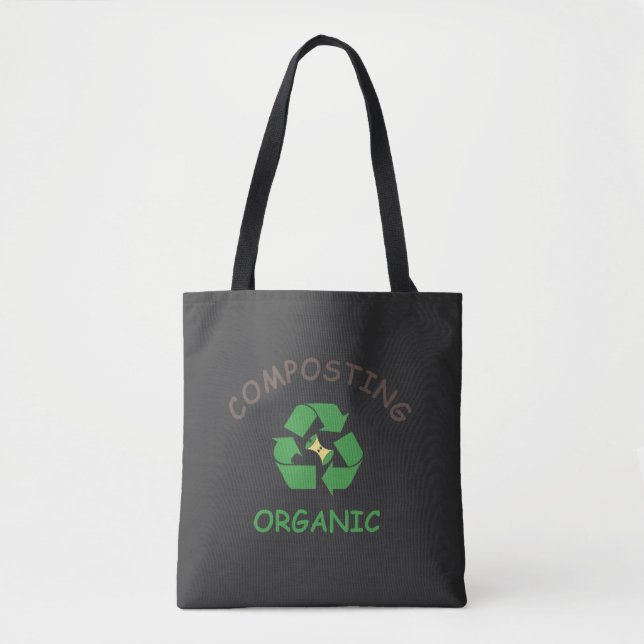 compost composting composter organic farming tote bag (Front)