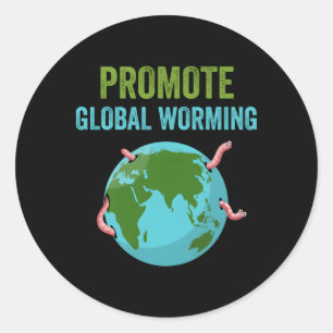 Compost Global Worming Com Composting Worms Classic Round Sticker