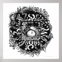 Compost Mandala - Black on White