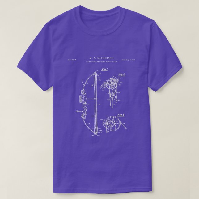 Compound Bow Patent   Archery  T-Shirt (Design Front)
