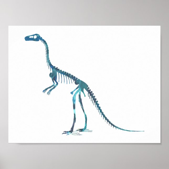 compsognathus skeleton poster (Front)