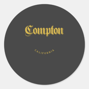 Compton California Gold Classic Round Sticker
