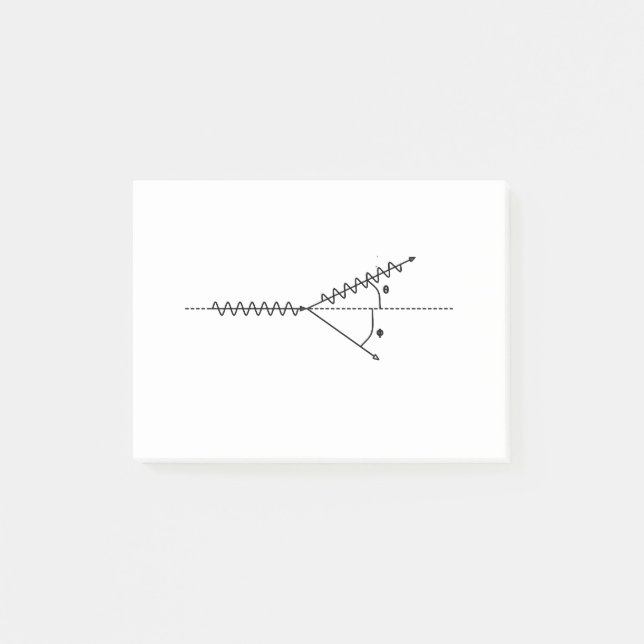 compton effect, quantum physics basics post-it notes (Front)