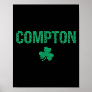 Compton Irish Shamrock St Patrick's Day Poster