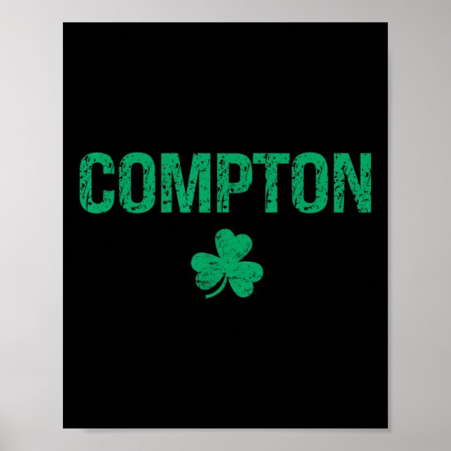 Compton Irish Shamrock St Patrick's Day  Poster (Front)