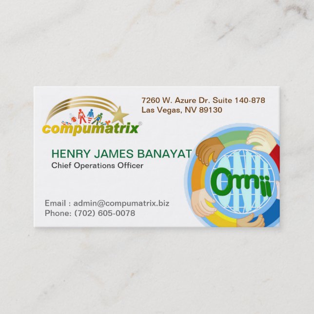 Compumatrix Calling Card (Front)