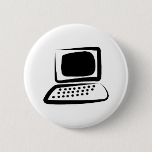 Computer 6 Cm Round Badge