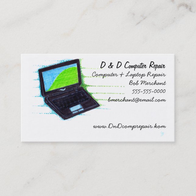 Computer and Tech Business Card (Front)
