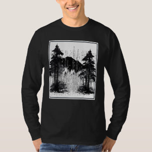 Computer Binary Code Programmer Forest Landscape T-Shirt