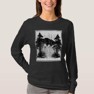 Computer Binary Code Programmer Forest Landscape T-Shirt