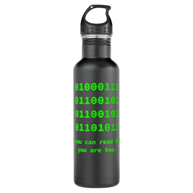 Computer Binary Code Programmer, Software Engineer 710 Ml Water Bottle (Front)