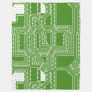 Computer board pattern fleece blanket