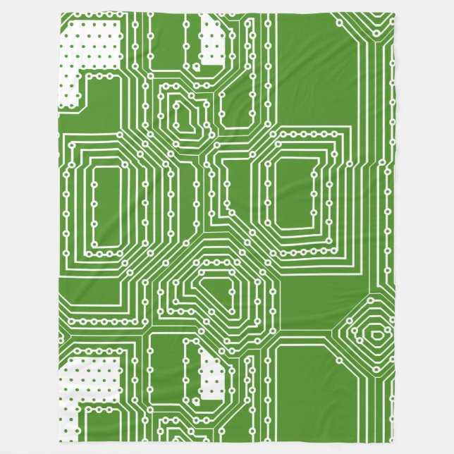 Computer board pattern fleece blanket (Front)