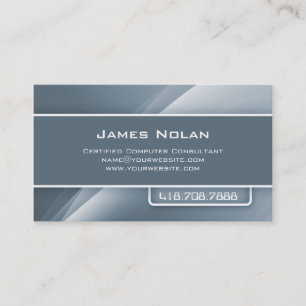 Computer Business Cards Grey Abstract Rays