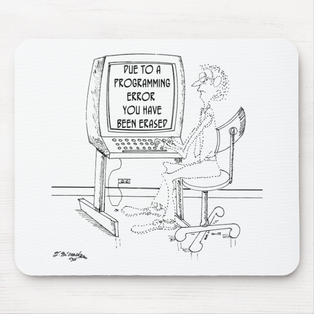 Computer Cartoon 1164 Mouse Pad (Front)
