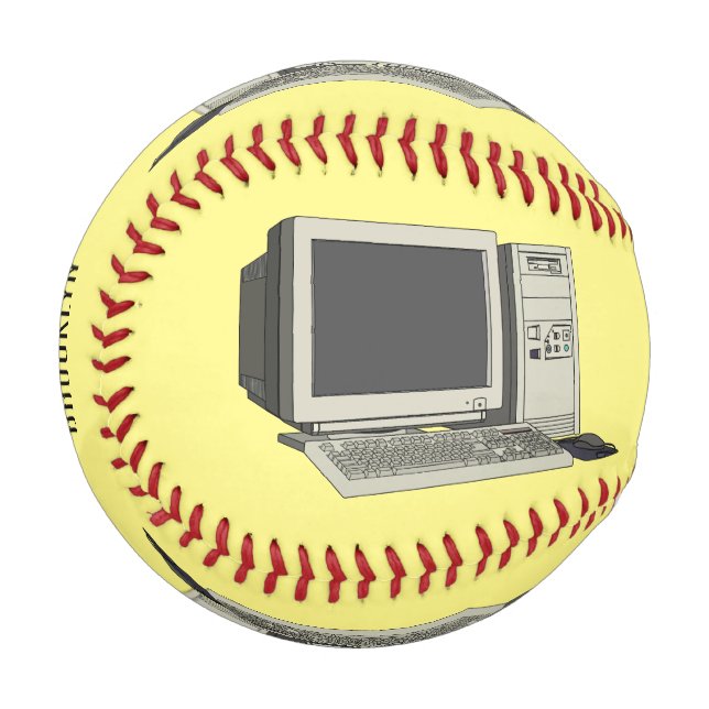 Computer cartoon illustration  baseball (Front Left)