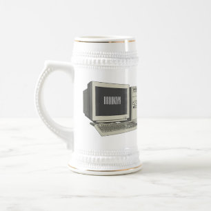 Computer cartoon illustration  beer stein