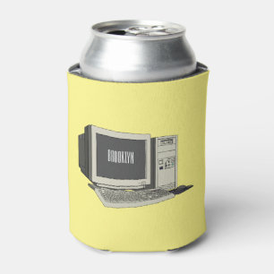 Computer cartoon illustration can cooler
