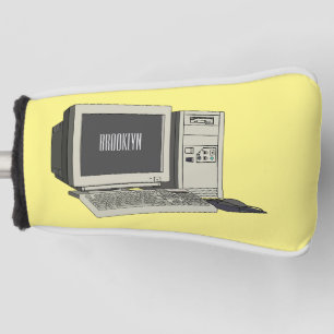 Computer cartoon illustration golf head cover