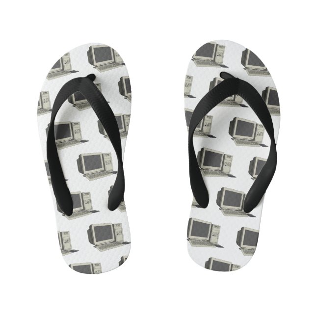 Computer cartoon illustration  kid's jandals (Footbed)