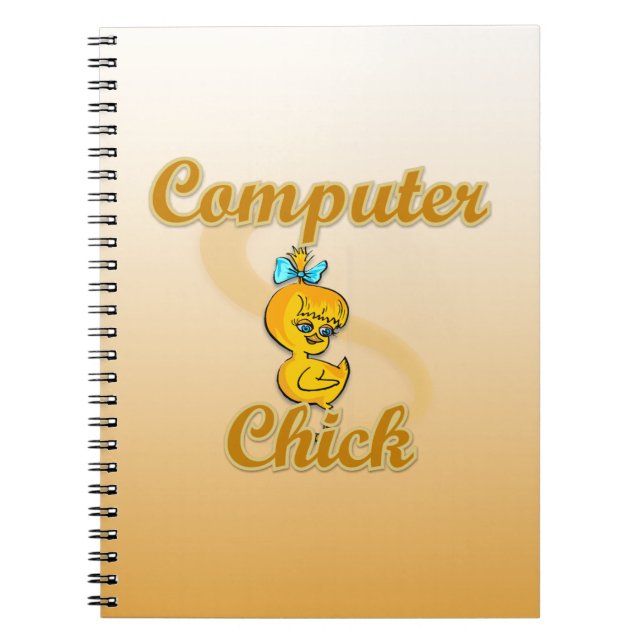 Computer Chick Spiral Notebook (Front)