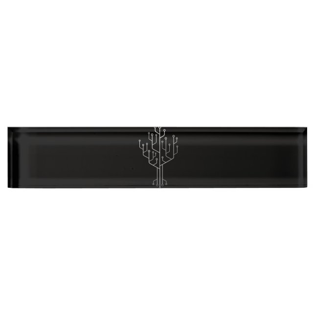 Computer Chip Tree Programmer Coder Engineer Tech Nameplate (Front)