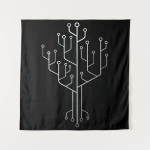Computer Chip Tree Programmer Coder Engineer Tech Tapestry