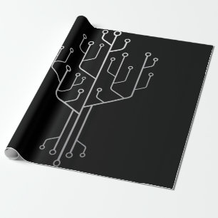 Computer Chip Tree Programmer Coder Engineer Tech Wrapping Paper