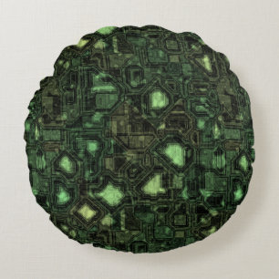 Computer circuit background round cushion