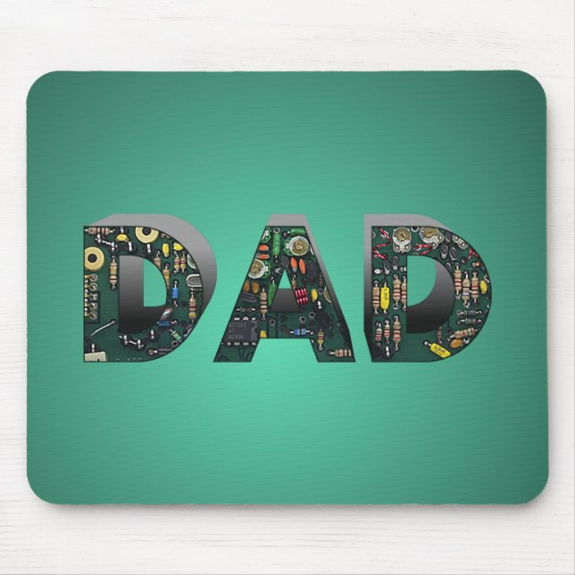 Computer Circuit Board Dad Mouse Pad (Front)