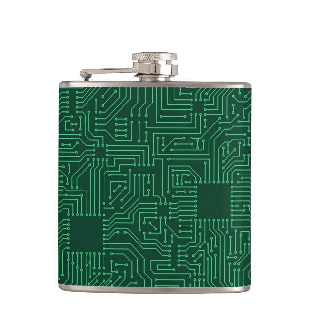 Computer circuit board hip flask (Front)