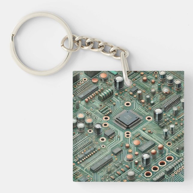 Computer Circuit Board Key Ring (Front)