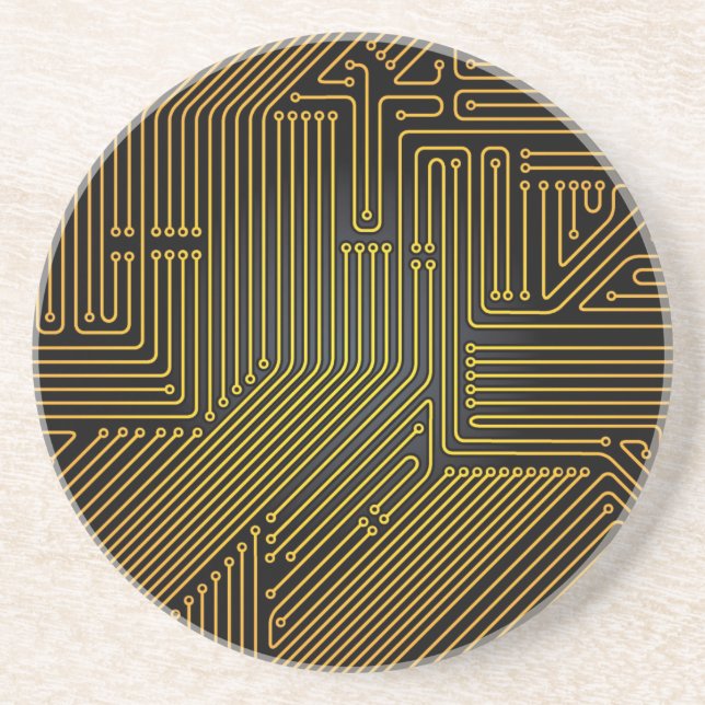 Computer circuit board pattern coaster (Front)