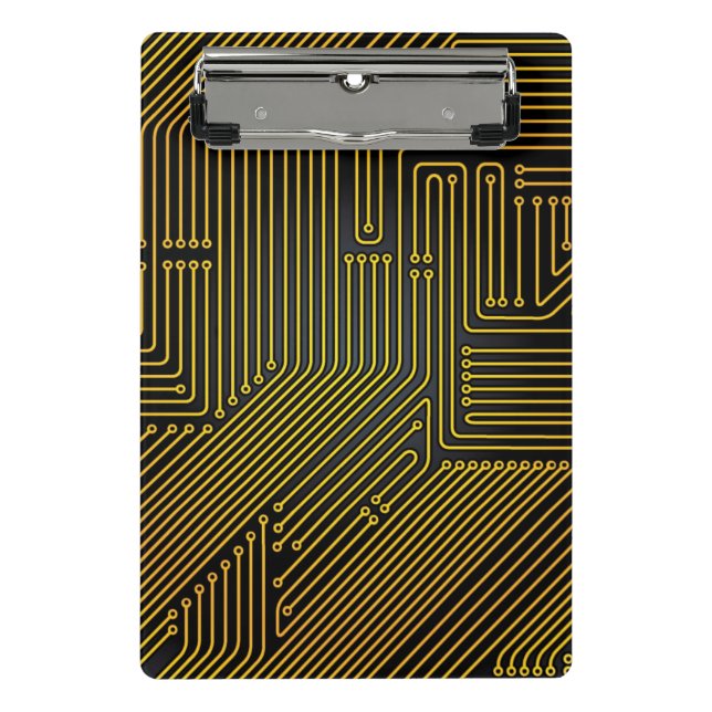 Computer circuit board pattern mini clipboard (Front)