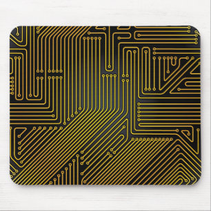 Computer circuit board pattern mouse pad