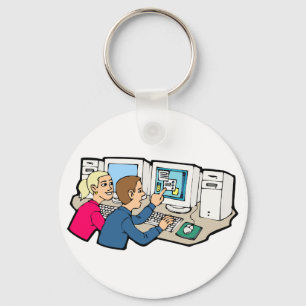 Computer Class Lessons Key Ring