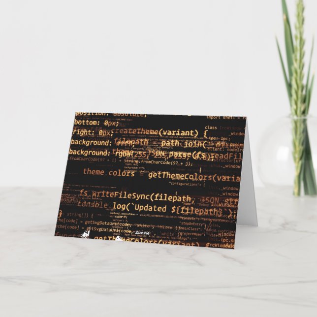 Computer code holiday card (Back)