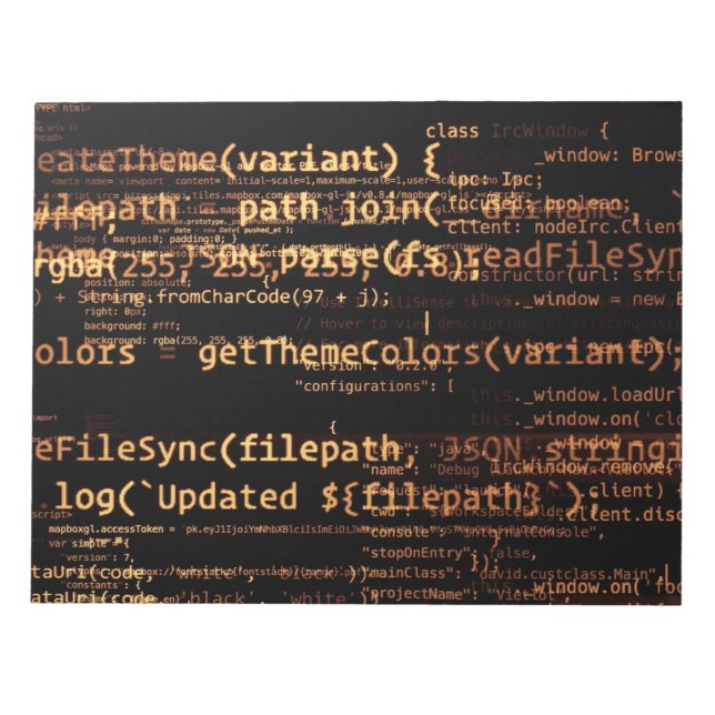 Computer code notepad (Front)