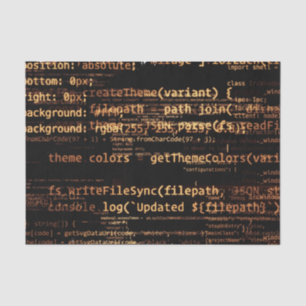 Computer code tissue paper