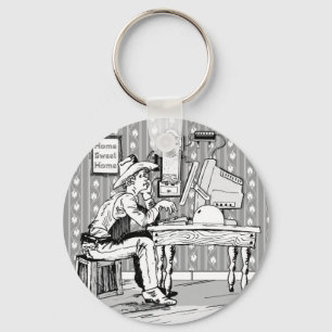Computer Cowboy Key Ring