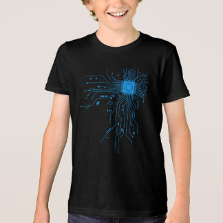 Computer CPU Chip PCB Circuit Design Tech Giftt Tri-Blend Shirt