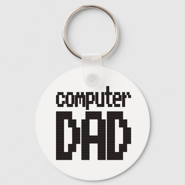 Computer Dad Keychain (Front)