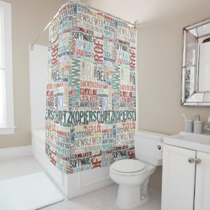 Computer Dictionary in Colour Shower Curtain
