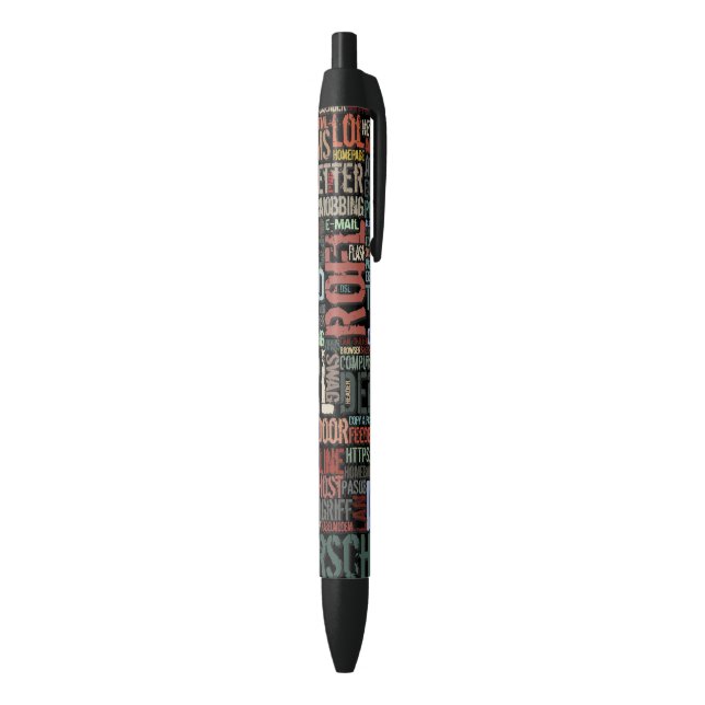 Computer Dictionary in Colours Black Ink Pen (Bottom (Vertical))