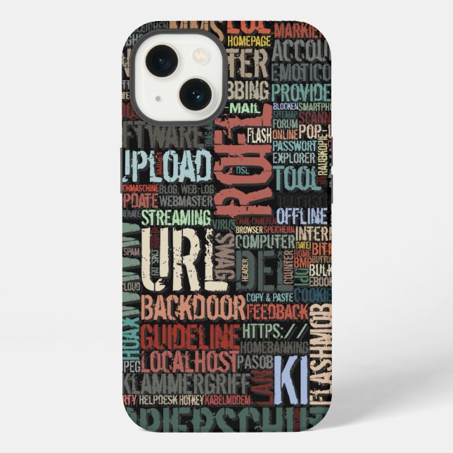Computer Dictionary in Colours iPhone Case (Back)