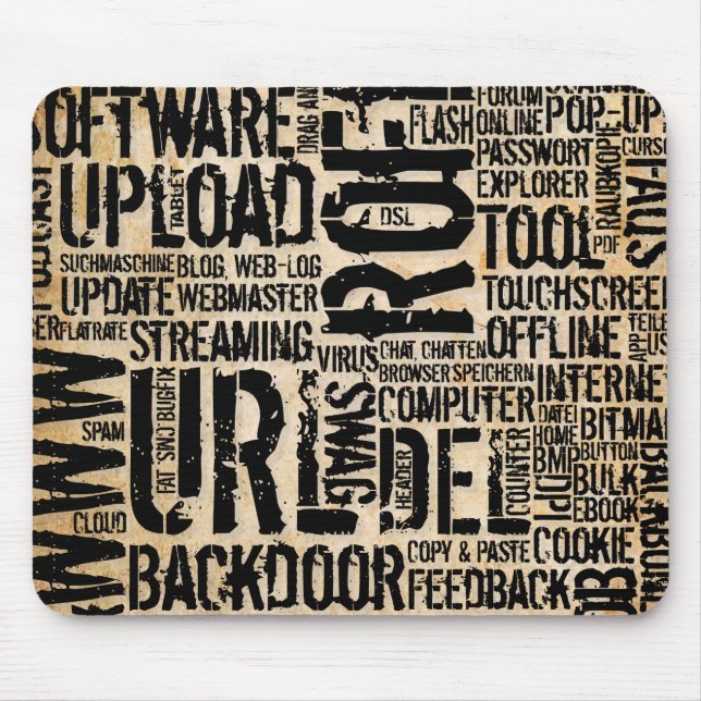 Computer Dictionary - vintage Mouse Pad (Front)