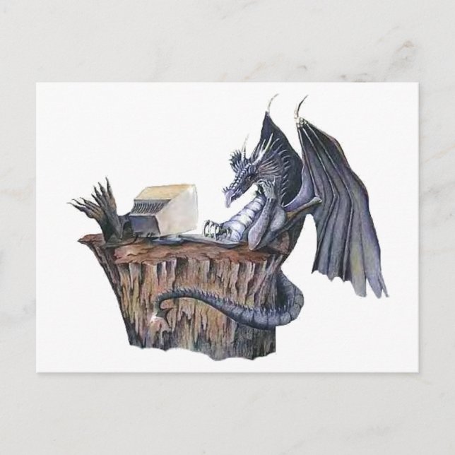 Computer Dragon Postcard (Front)