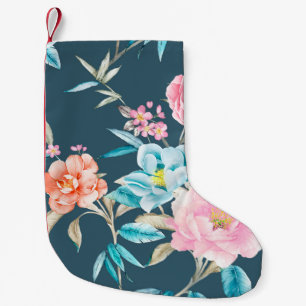 Computer drawn beautiful flowers illustrationflowe small christmas stocking