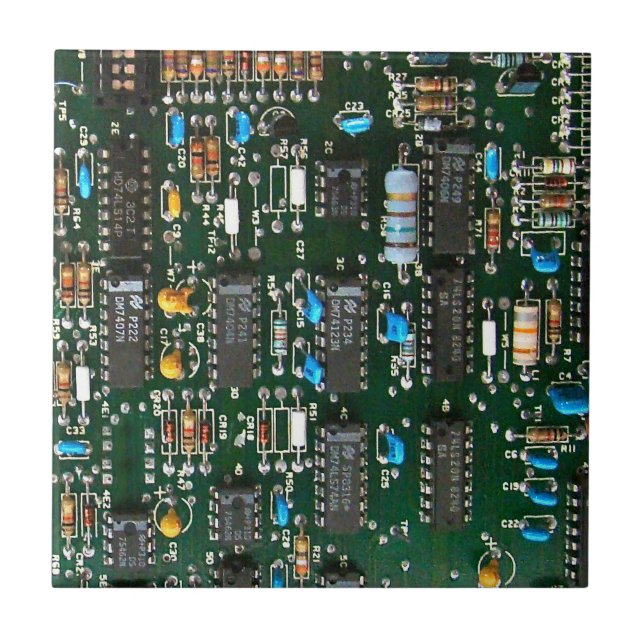 Computer Electronics Printed Circuit Board Image Tile (Front)