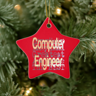 Computer Engineer Extraordinaire Ceramic Tree Decoration